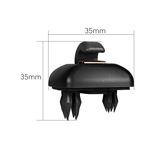 runmade Interior Black Sun Visor Hook Clip Bracket Compatible with Audi A1 A3 A4