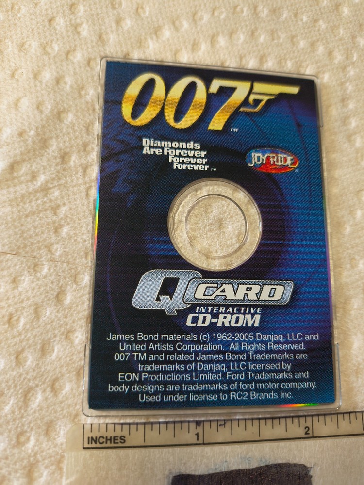 007 Diamonds ... Forever Q card CD-ROM