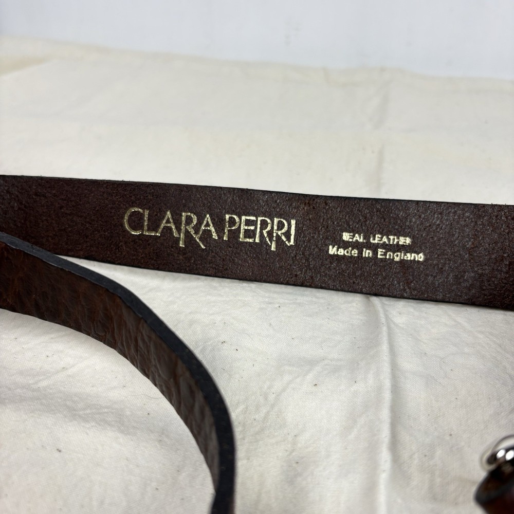 Clara Perri Brown Leather Belt