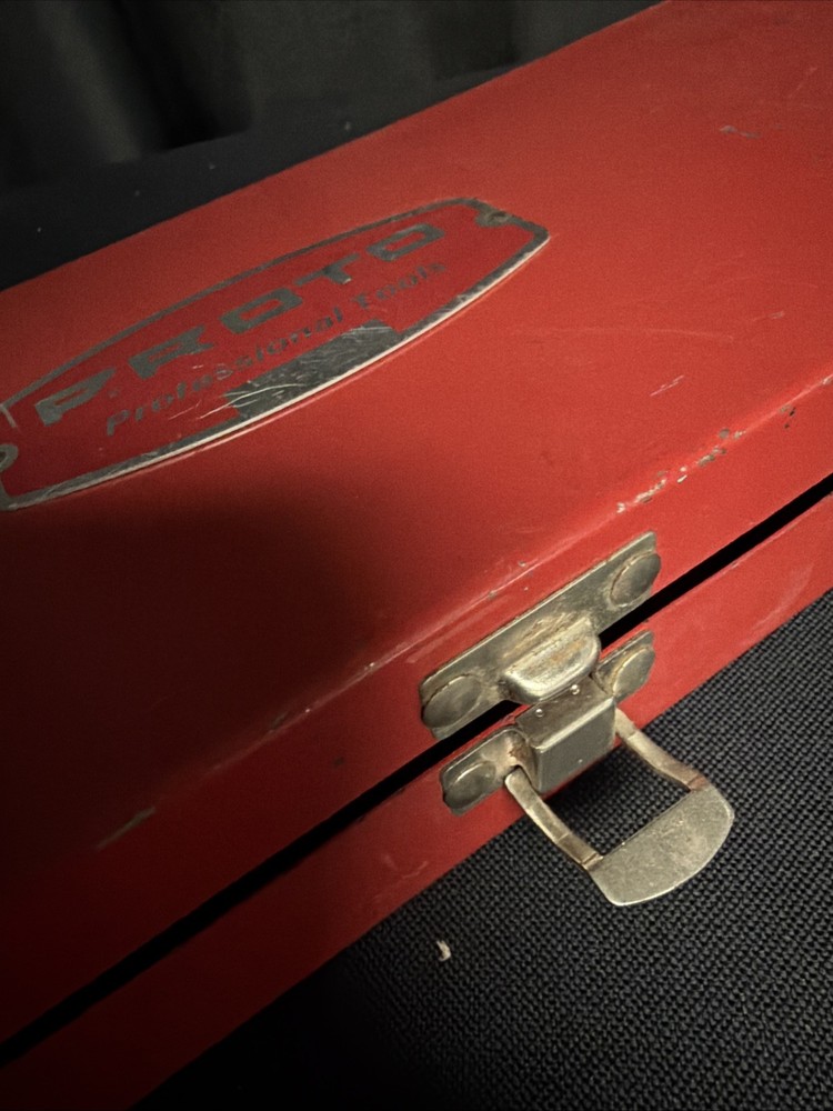 Vintage PROTO Socket Red Metal Box BOX ONLY, NO TOOLS