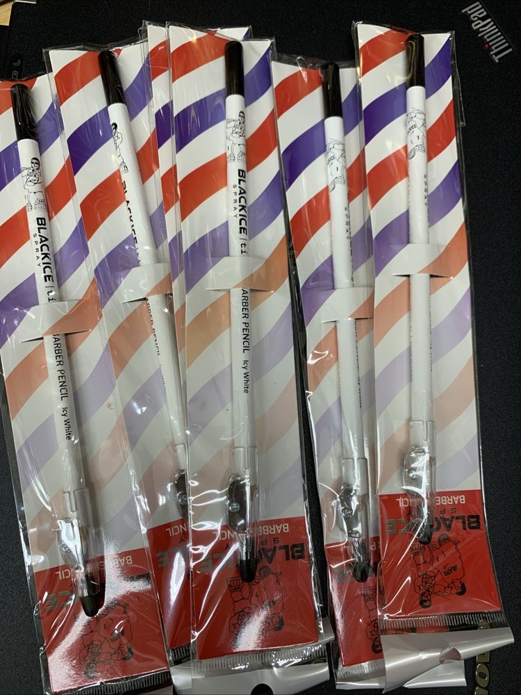 Black Ice Barber Pencil Six White.
