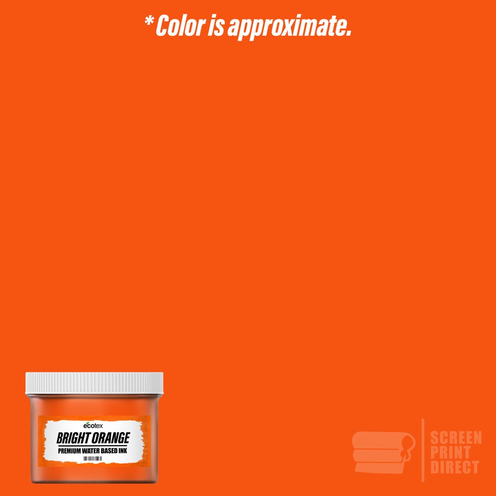 Ecotex® Bright orange - Flo Water Based Ink for Screen Printing - ALL SIZES