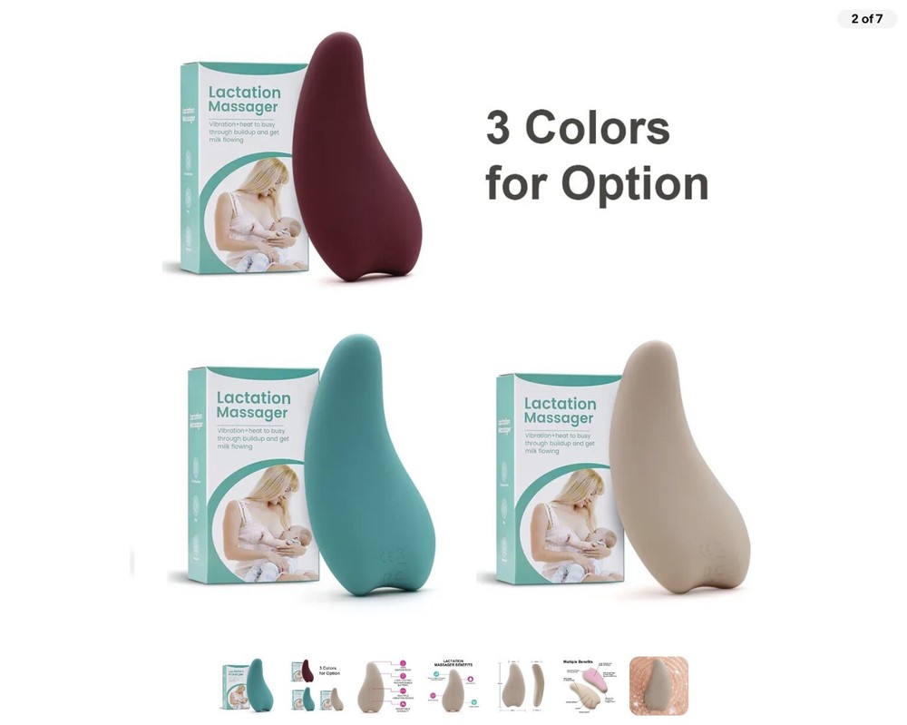 Warming Lactation Massager Soft Silicone for Breastfeeding D8E4