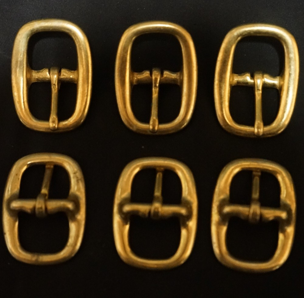 Solid Brass Cart Oval Buckles 3/4 Inch 6 Pack