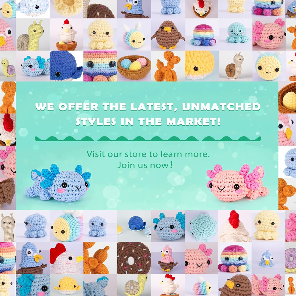 Crochet Kit for Beginner, Crochet Starter Kit W Step-By-Step Video Tutorials, Cr