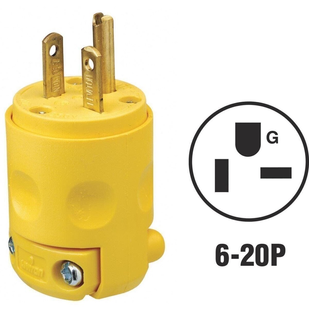 Leviton Yel 20A Plug