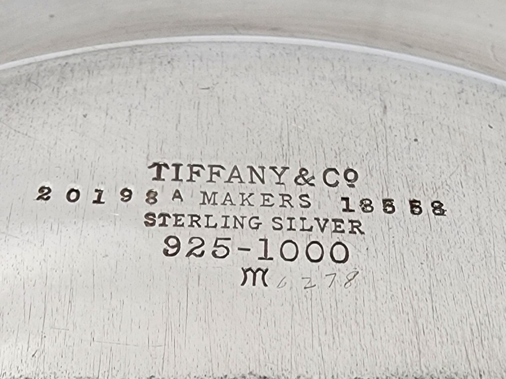 Tiffany & Co. Makers Sterling Silver 925 Dish Patterned Plate 6.25" 171 Grams