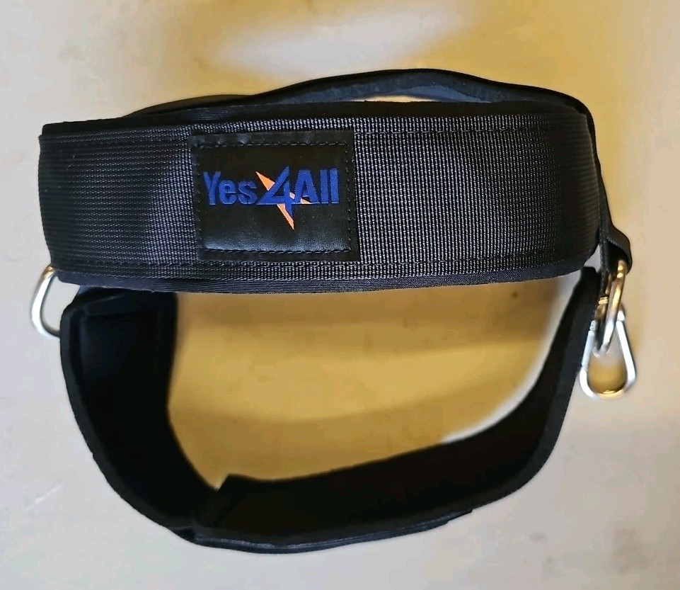 Yes4All Adjustable Neck Harness for Weight Training - Wide Padded Strap Support