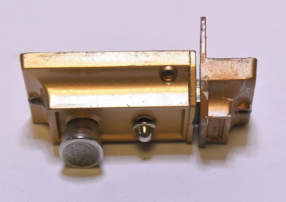 VINTAGE WRIGHT DEADBOLT DOOR JAM LOCK