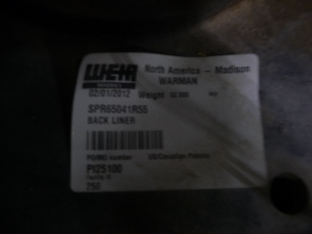 Weir SPR65041R55 Back Liner PI25100 R55
