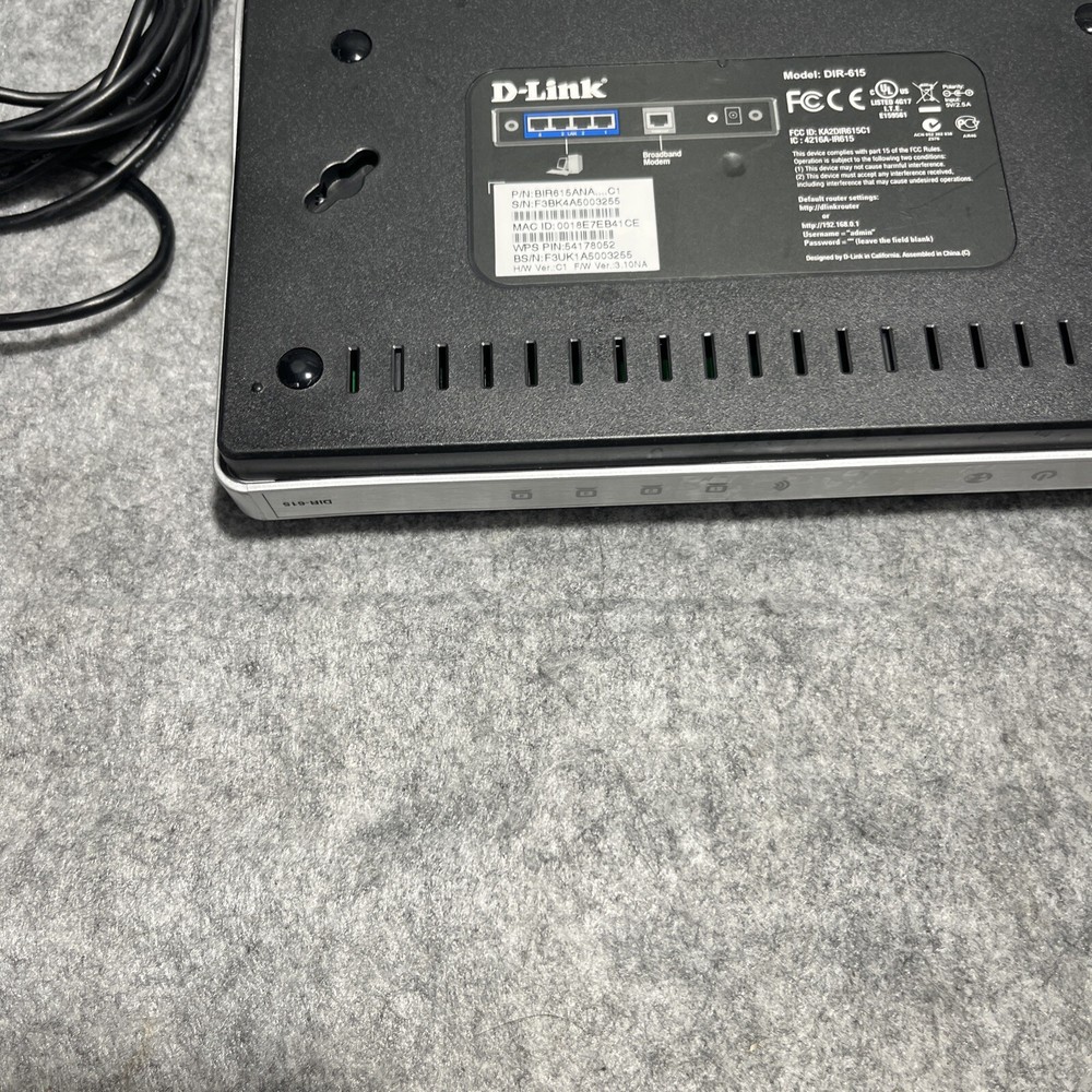 D-Link Model DIR-615 & Adapter 44459 71