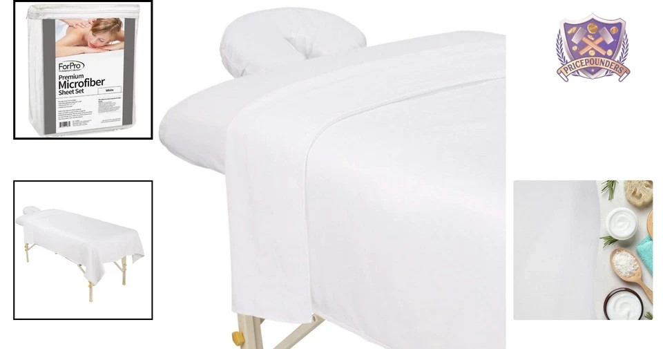 Soft & Durable Microfiber 3-Piece Massage Sheets with All-Around Elastic Fit