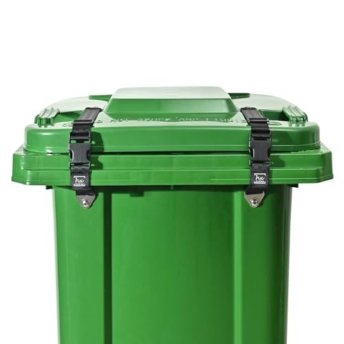 Bear Proof Trash Can Lid Lock Black Pack 4