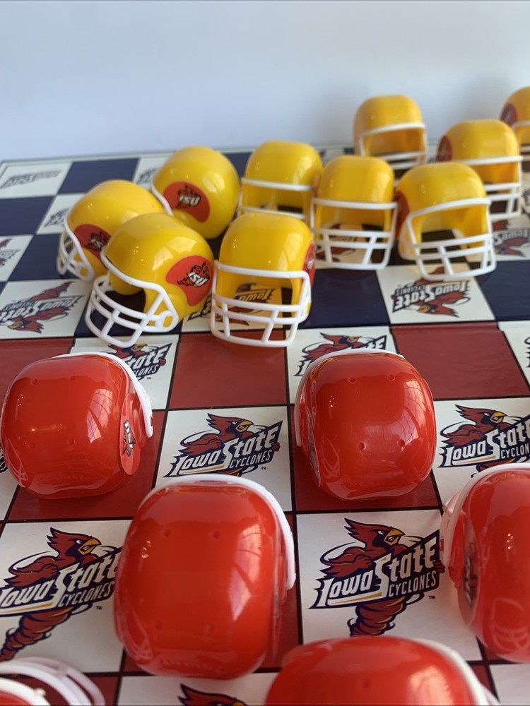 Vintage Iowa State Checkers Board Game Complete Set with Instructions