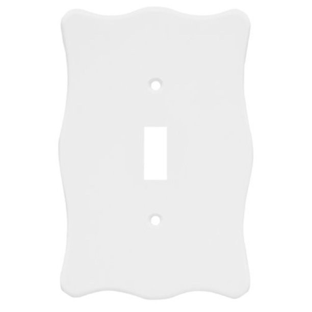 (12 Pack) Nylon Single Switch Wall Plate White