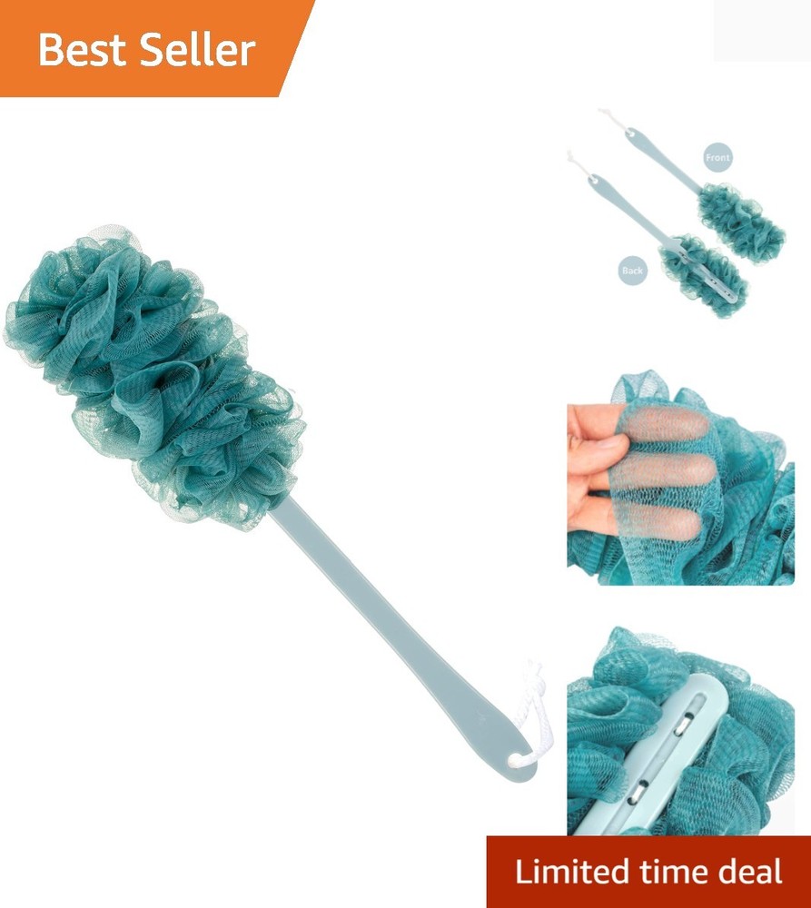 Soft and Flexible Back Scrubber with Long Handle for Comfortable Cleansing