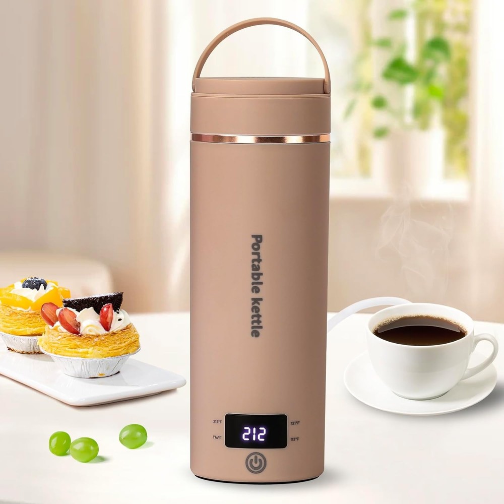 Travel Electric Kettle Portable Mini Kettle,Small Hot Water Boiler with 4 Temper