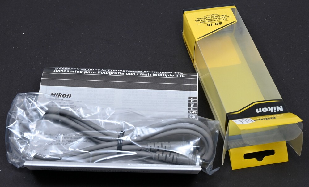Nikon SC-18 TTL Multi-Flash Sync Cord With Original Box And Instructions - MIB!