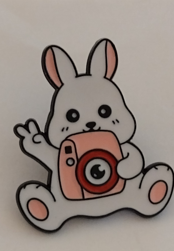 Bunny Rabbit Camera Lapel Pin