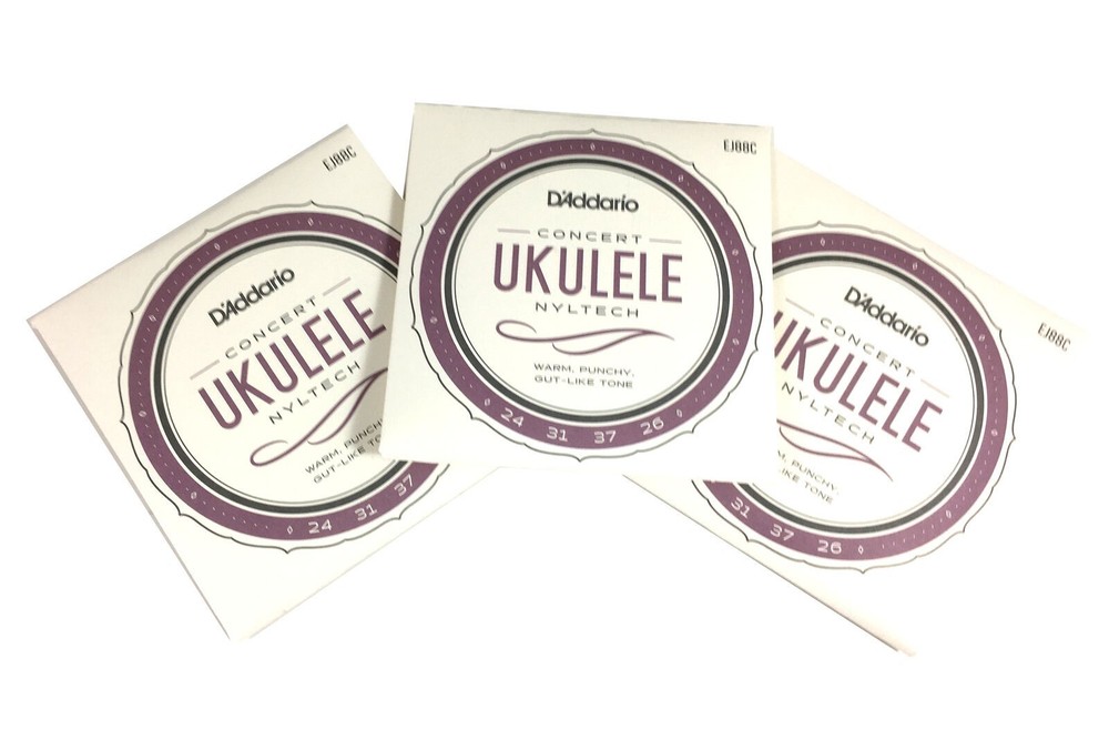 D'Addario Ukulele Strings 3 Sets Nyltech Concert EJ88C Uke