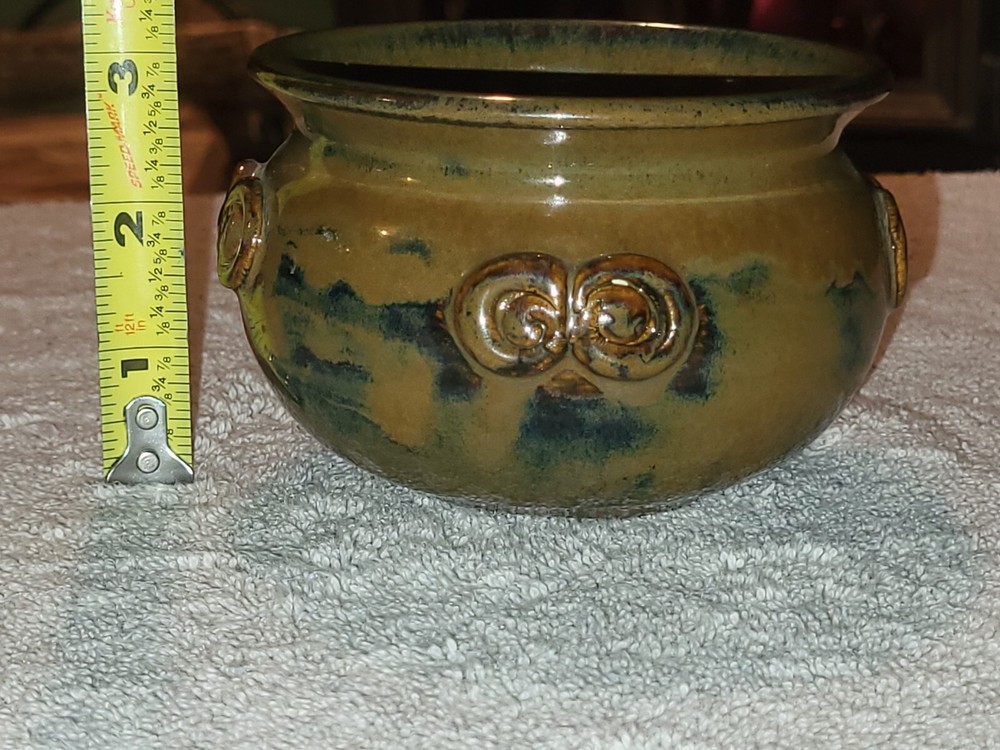 Studio Art Pottery Small Ceramic Bowl Planter Artist Signed