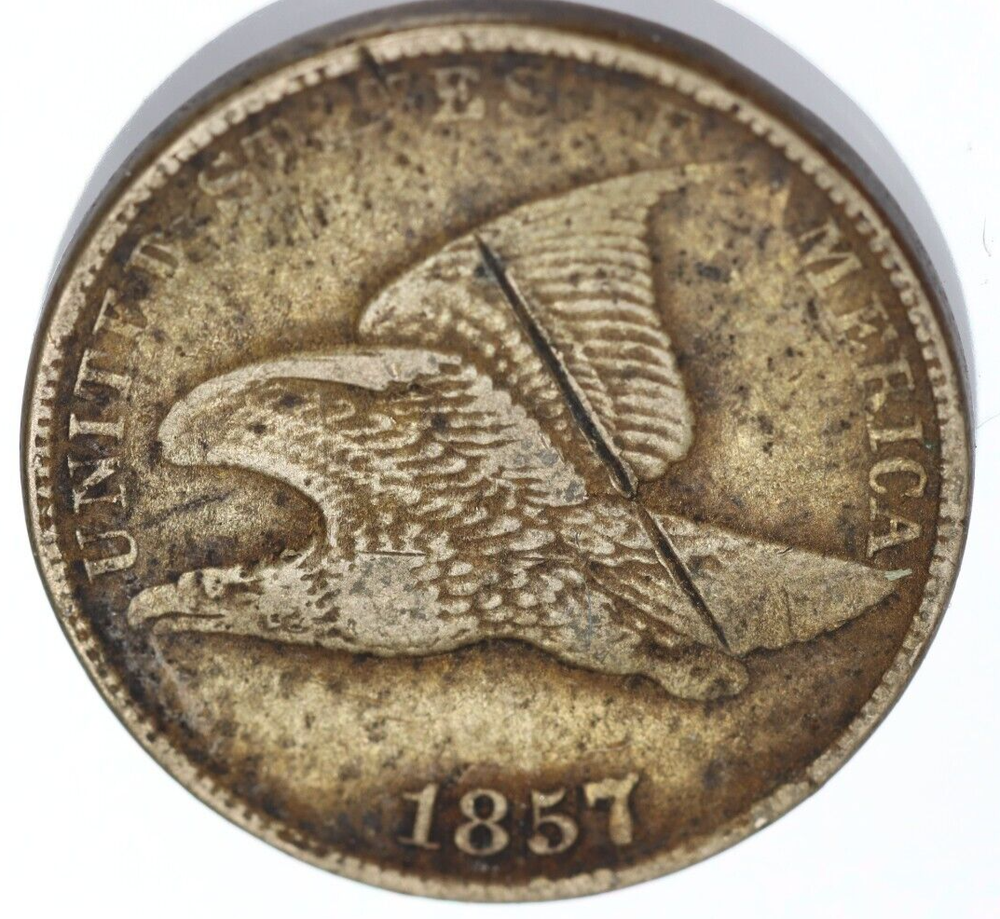 1857 Flying Eagle Cent 1c. - Great Details