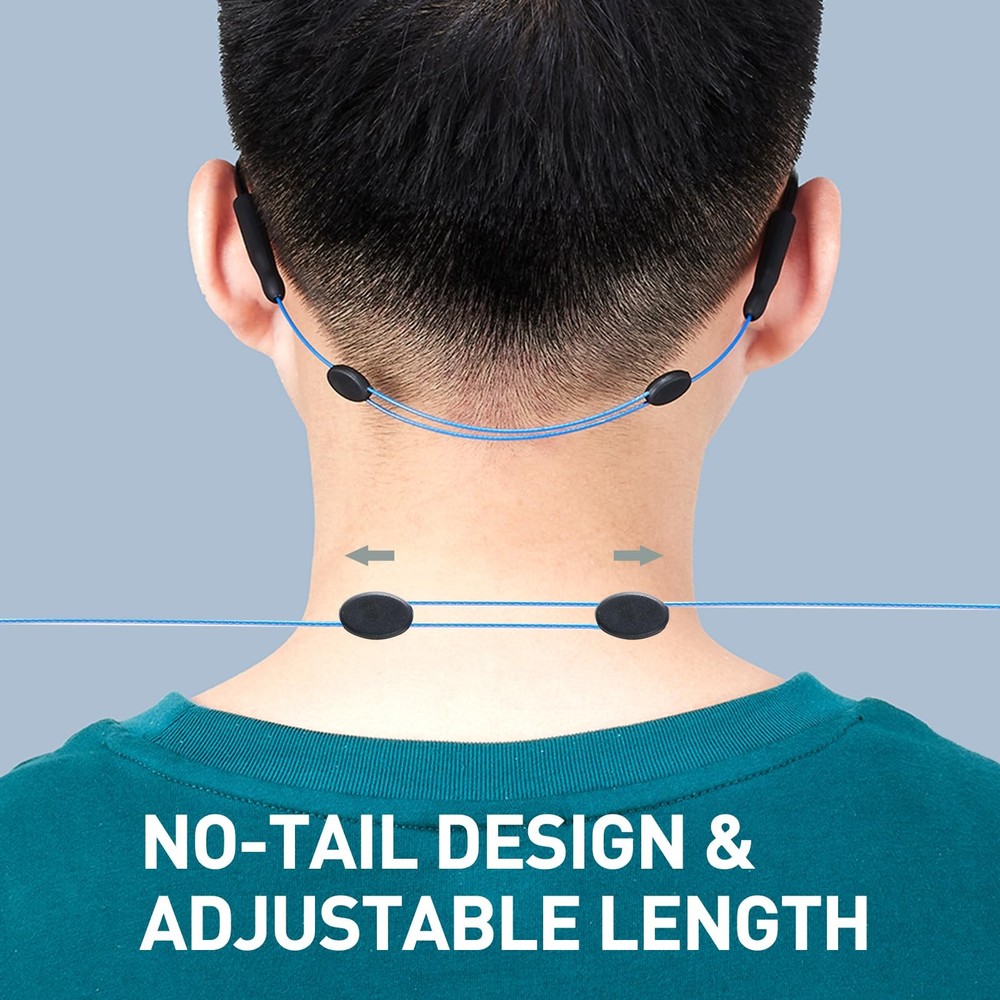 Glasses Strap -No Tail Adjustable Sunglasses Strap, Eyeglasses Strap, Cable S...
