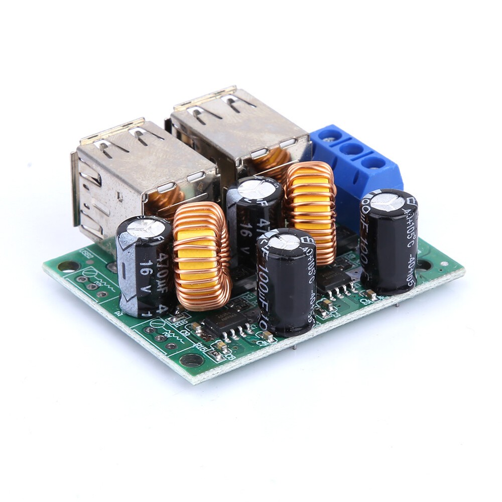 7-40V To 5V 3A 4 USB Interface Car Charger Module Step Down Board♡