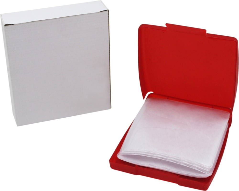 (15) Red 12 Disc Capacity Clamshell Translucent CD DVD Storage Case CDBR12RE