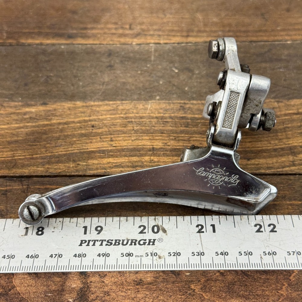 Vintage Campagnolo C Script Front Derailleur Bottom Pull 28.6 mm Clamp Script