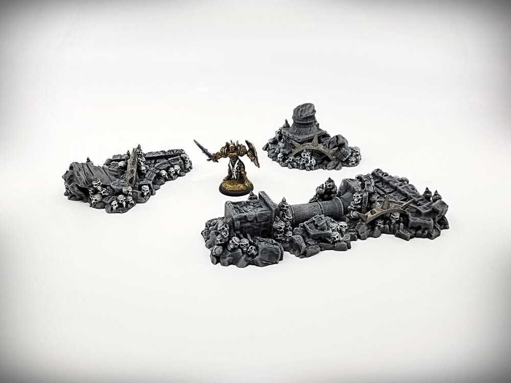 Ruined Columns - Grimdark- Deluxe Bundle (Large)- Tabletop Wargaming RPG terrain