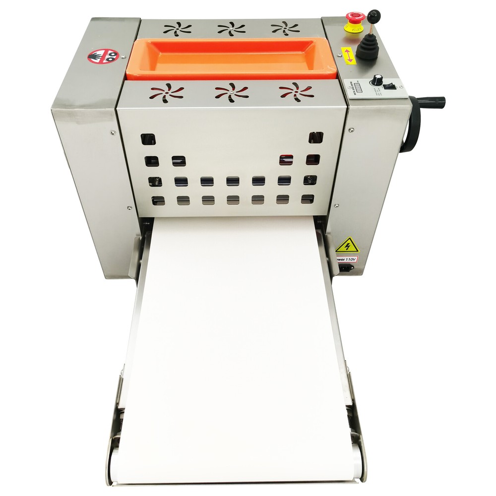 110V Mini Commercial Desktop Pastry Machine Chain Drive Dough Sheeter