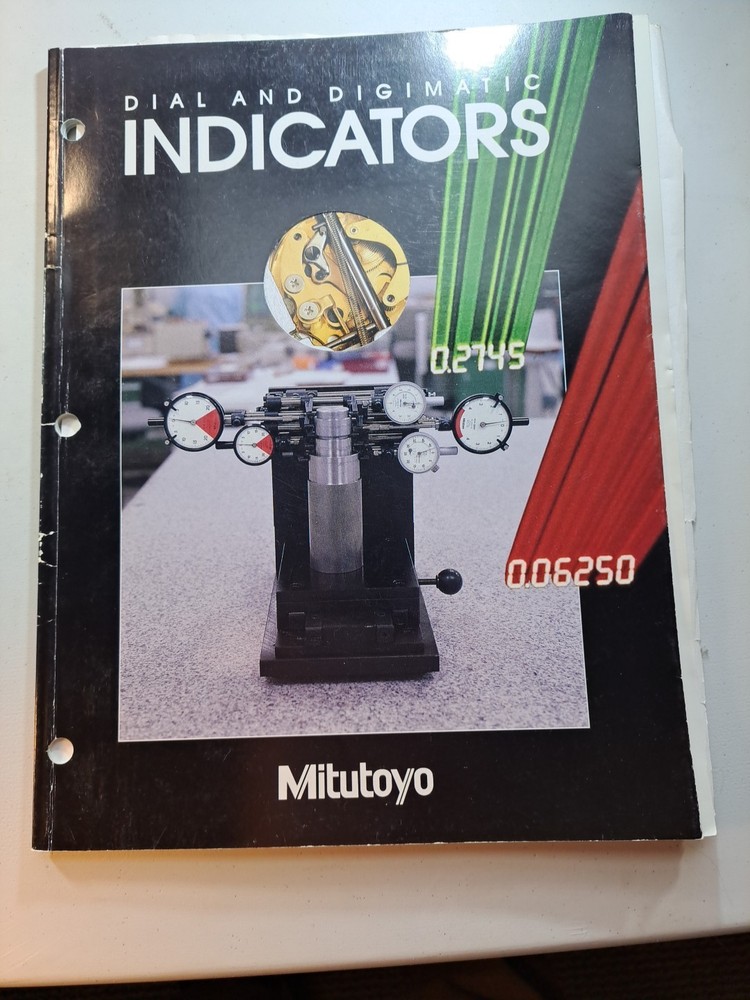 Mitutoyo Dial Indicators Catalog & Tool Training Binder Technical Info