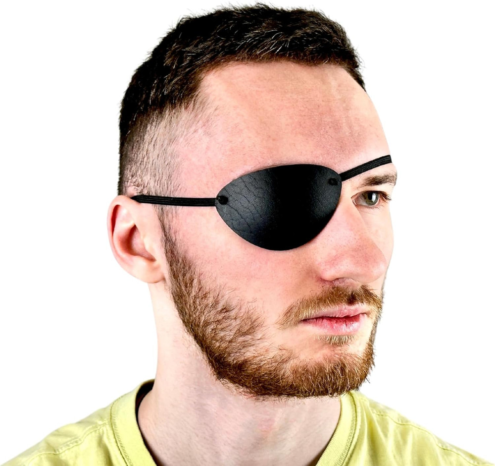 Leather Eye Patch, Eye Patch, Man Eye Patch, Woman Eye Patch, Slim Eye Patch, Ey