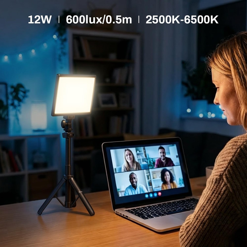 Adjustable LED Video Light Panel 2500K-6500K USB Powered for Conference Use