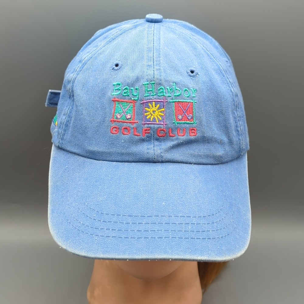 Bay Harbor Golf Club Hat Cap Blue Strapback Ahead One Size Adjustable