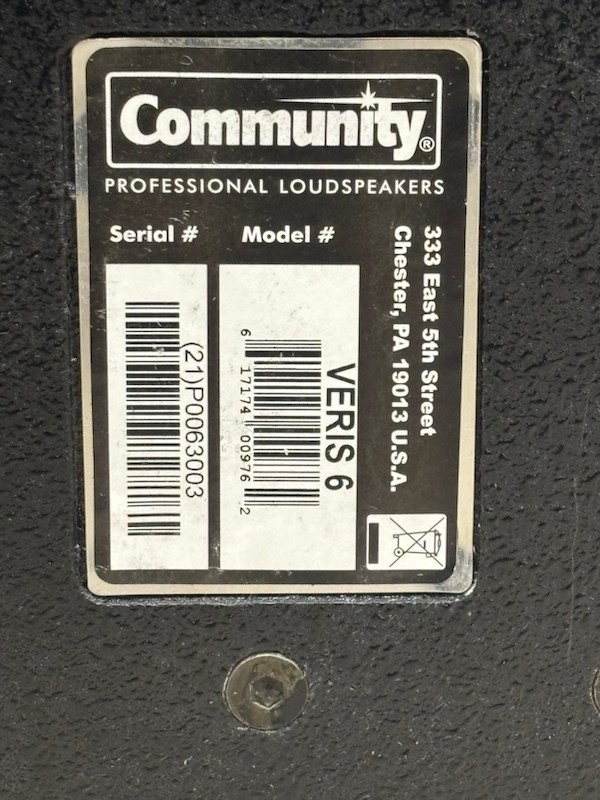 Community Veris 6 Speaker Pair