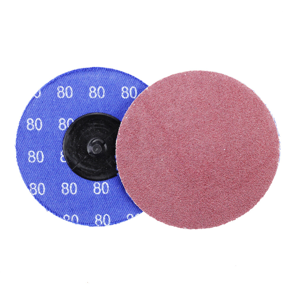 100 Pack - 3" 80 Grit A/O Quick Change Sanding Disc Black Hawk, Type R Roloc
