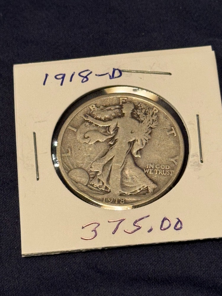 1918 D Walking Liberty Half Dollar