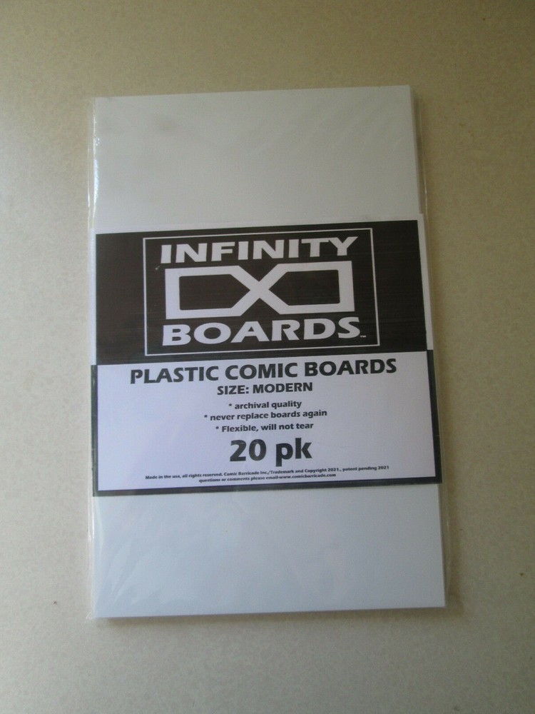 Infinity Boards Plastic Comic Backing Boards 20 Pack New Free Shipping!