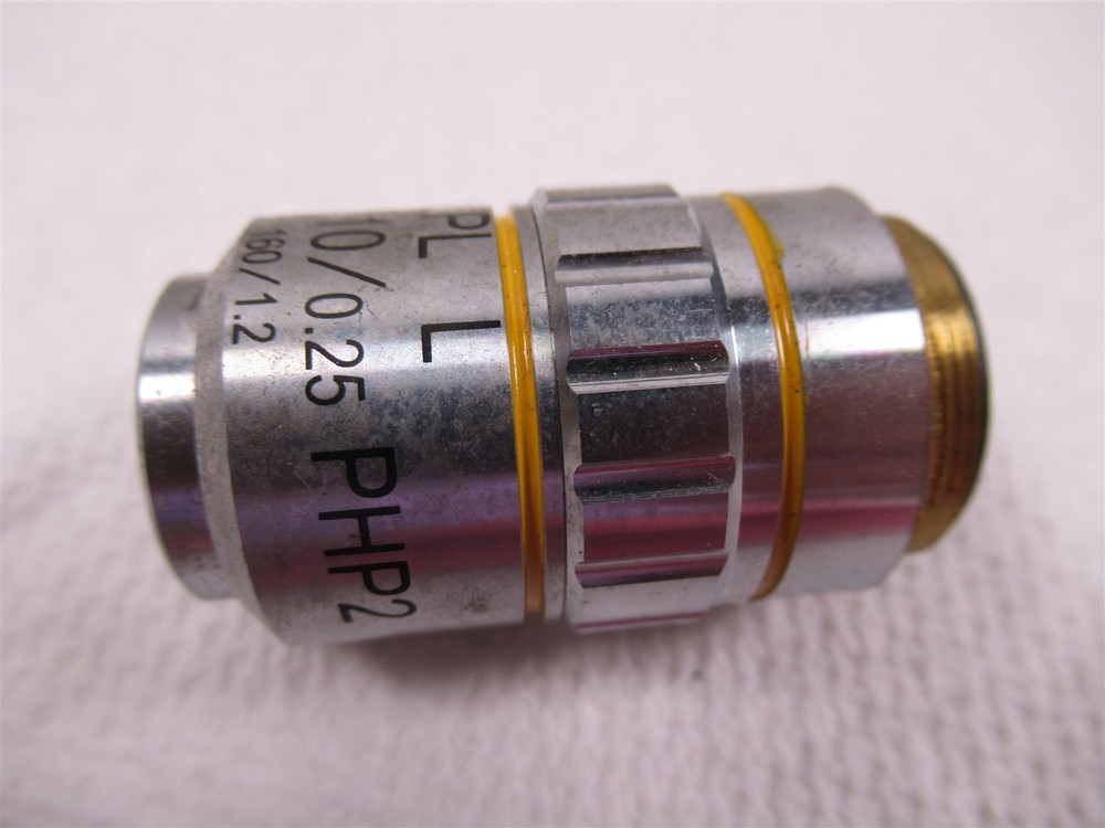 Jenco Inverted Compound Microscope Objective Lens PL L 10x PHP2 160mm 0.25