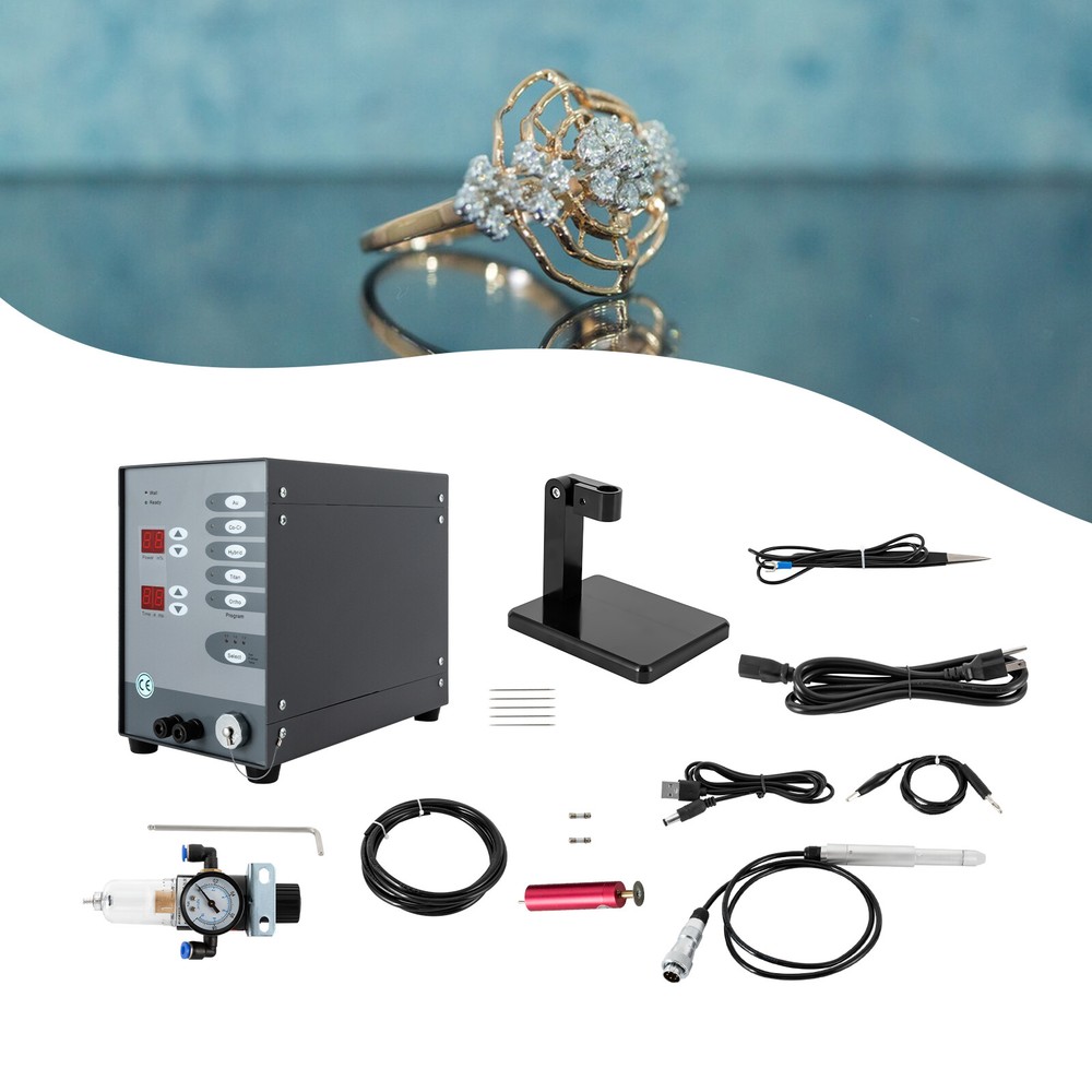 Electric Jewelry Spot Welder 300W Rectangular Pulse Argon Arc Welding Machine