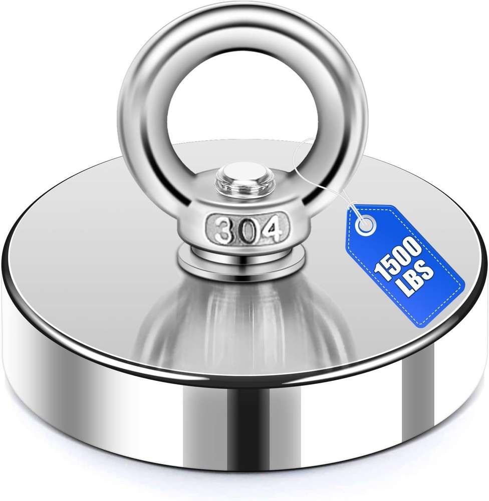 Neodymium Fishing Magnet 1500 lbs Pull Force