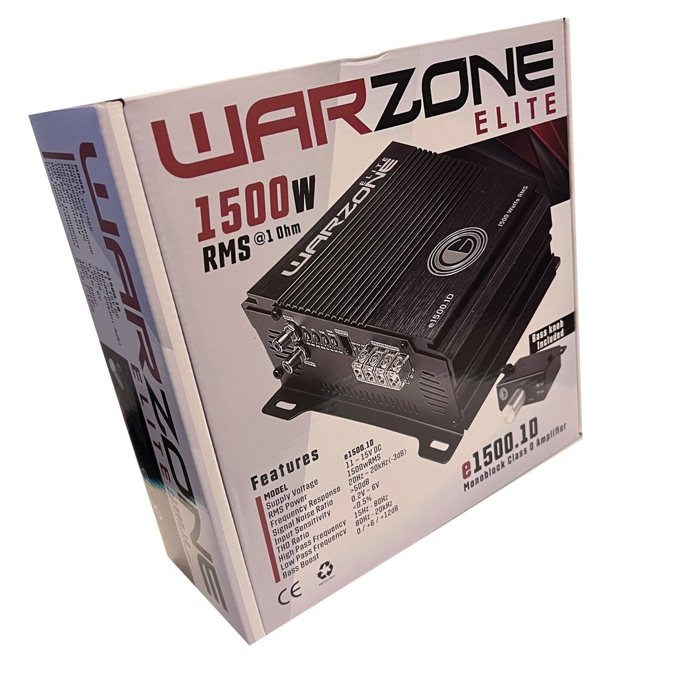 Gravity Warzone BEAST 1500 Watts TRUE RMS Car Amplifier Class D Amp 1/2/4 Ohm