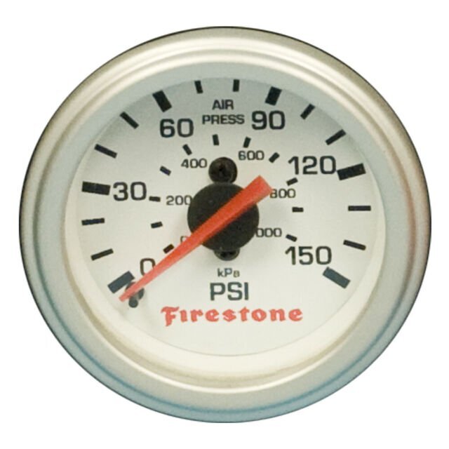 Firestone Replacement Single Pressure Gauge - White Face- 9181