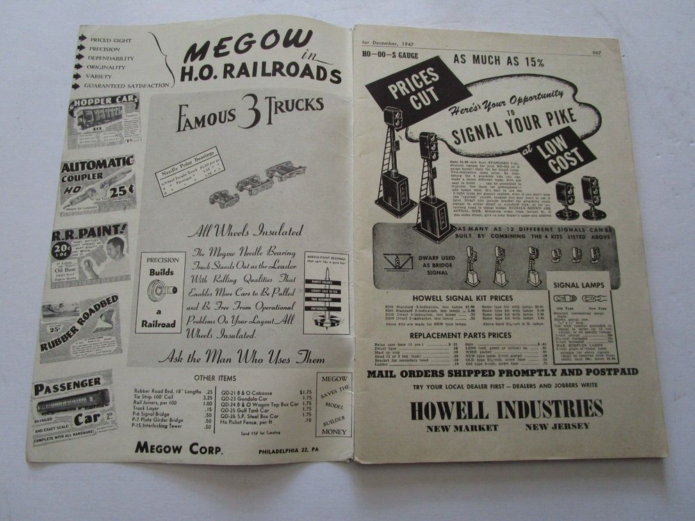 Model Railroader December 1947 Locos Benchwork Interurbans Nice! L@@K