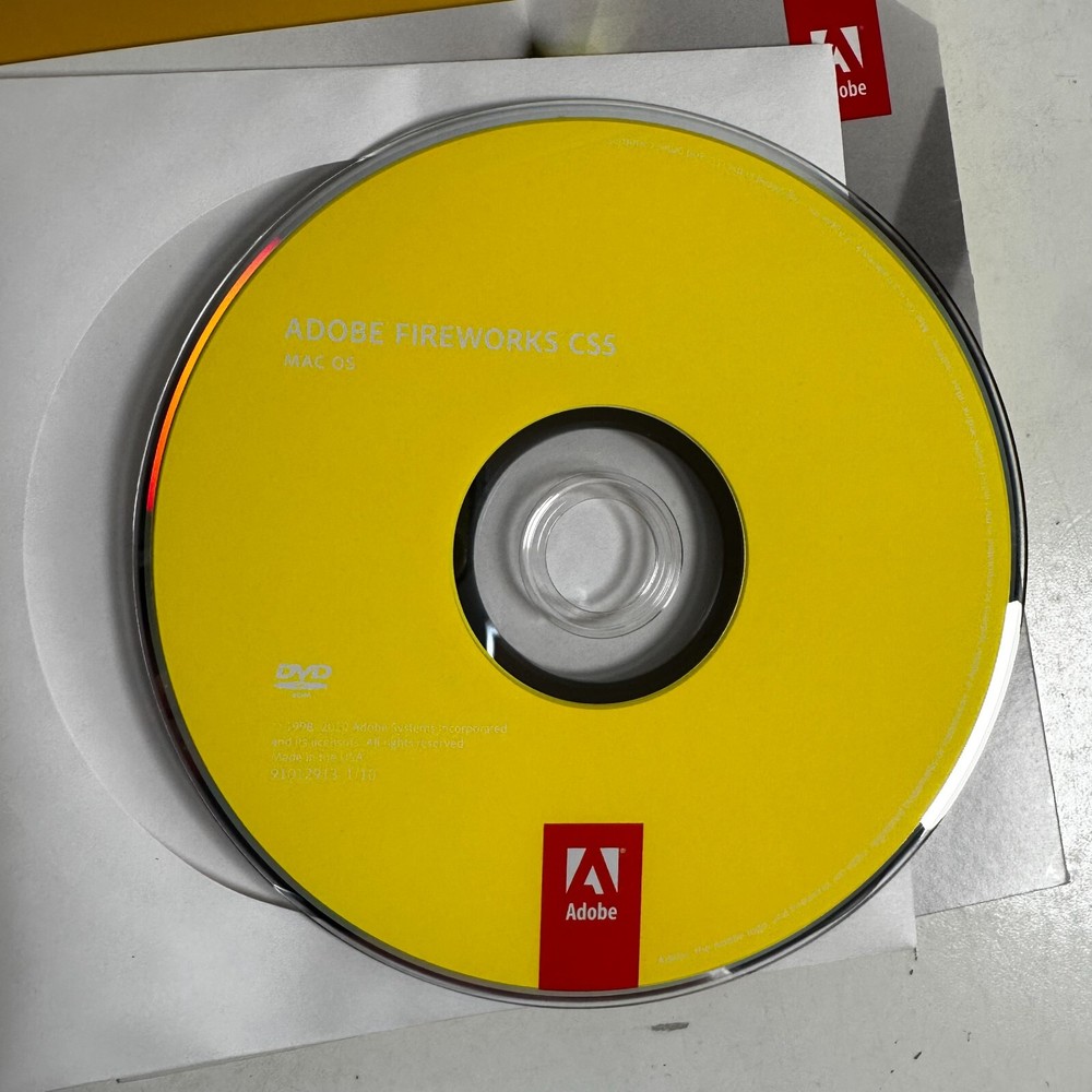 Adobe Fireworks CS5 Graphics & Editing DVD MAC OS Video and Audio Software AS IS