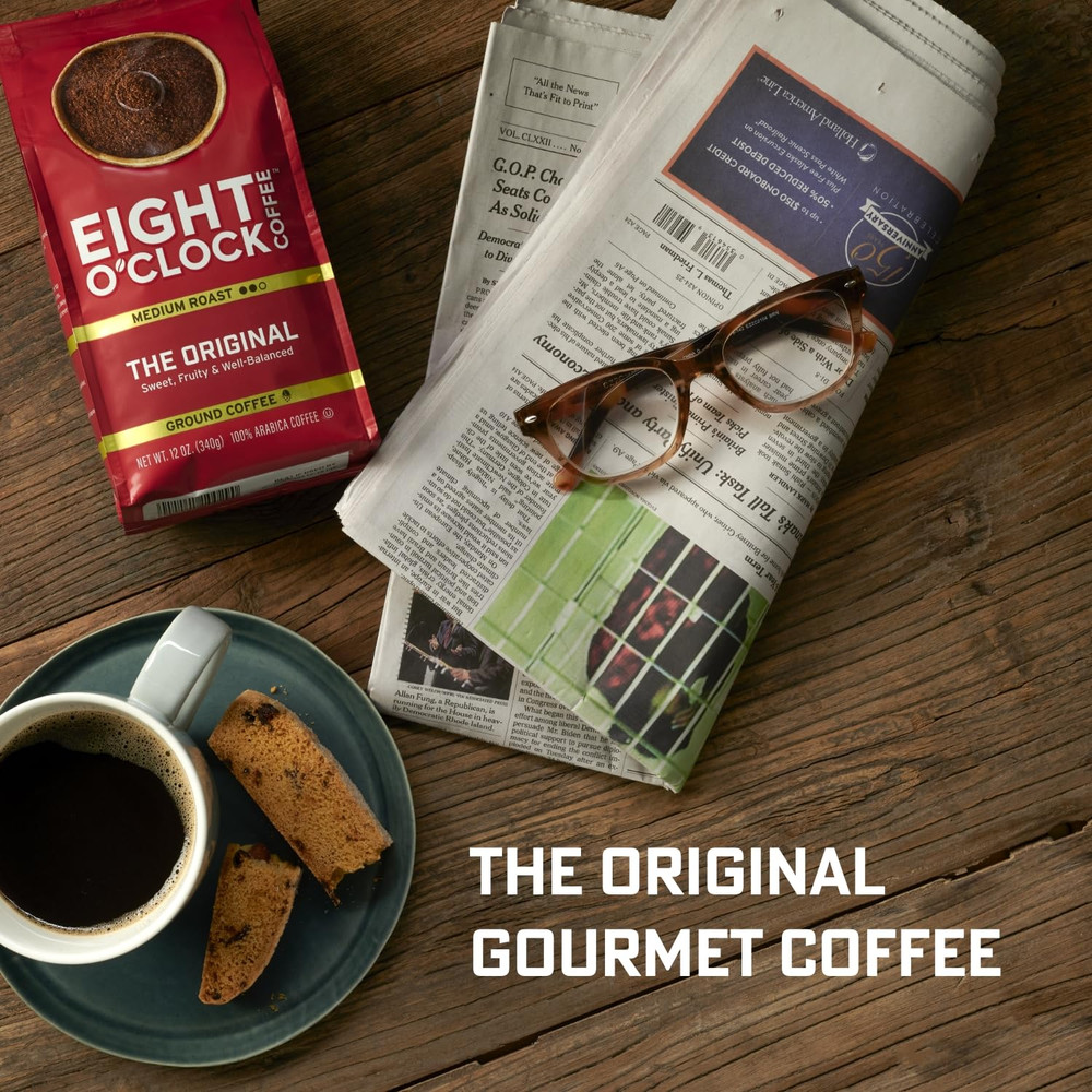 50% Decaf, Medium Roast Ground Half-Caf Coffee, 100% Arabica, Kosher Certified,