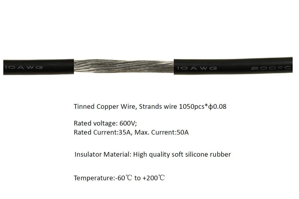 Durable 10AWG Solar Panel Extensions - Indoor/Outdoor Use with Reverse Adaptors