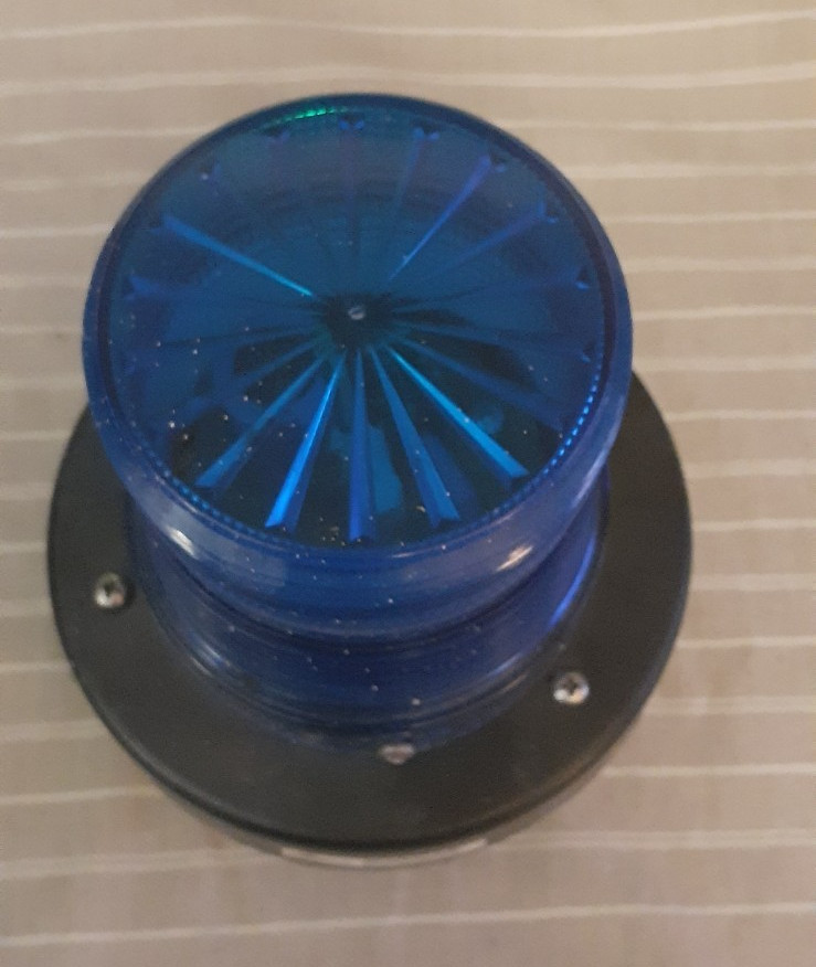 Model AV1ST Audio/Visual Strobe Light with Alarm 120VAC 0.15A SER A Working!